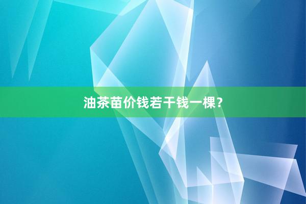 油茶苗价钱若干钱一棵？
