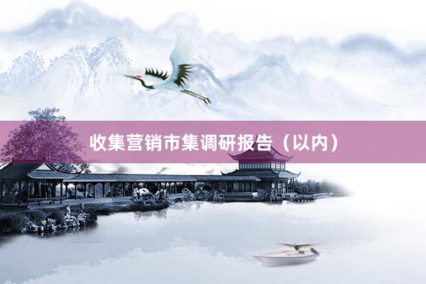 收集营销市集调研报告（以内）